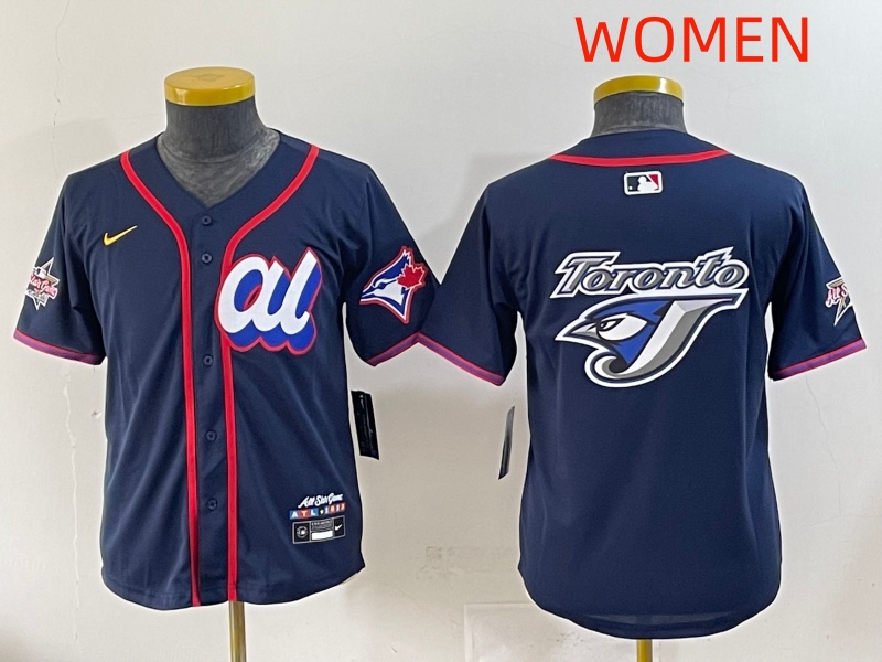 women 2025 Toronto Blue Jays blank dark blue 2025 MLB All Star Nike Jersey style 2